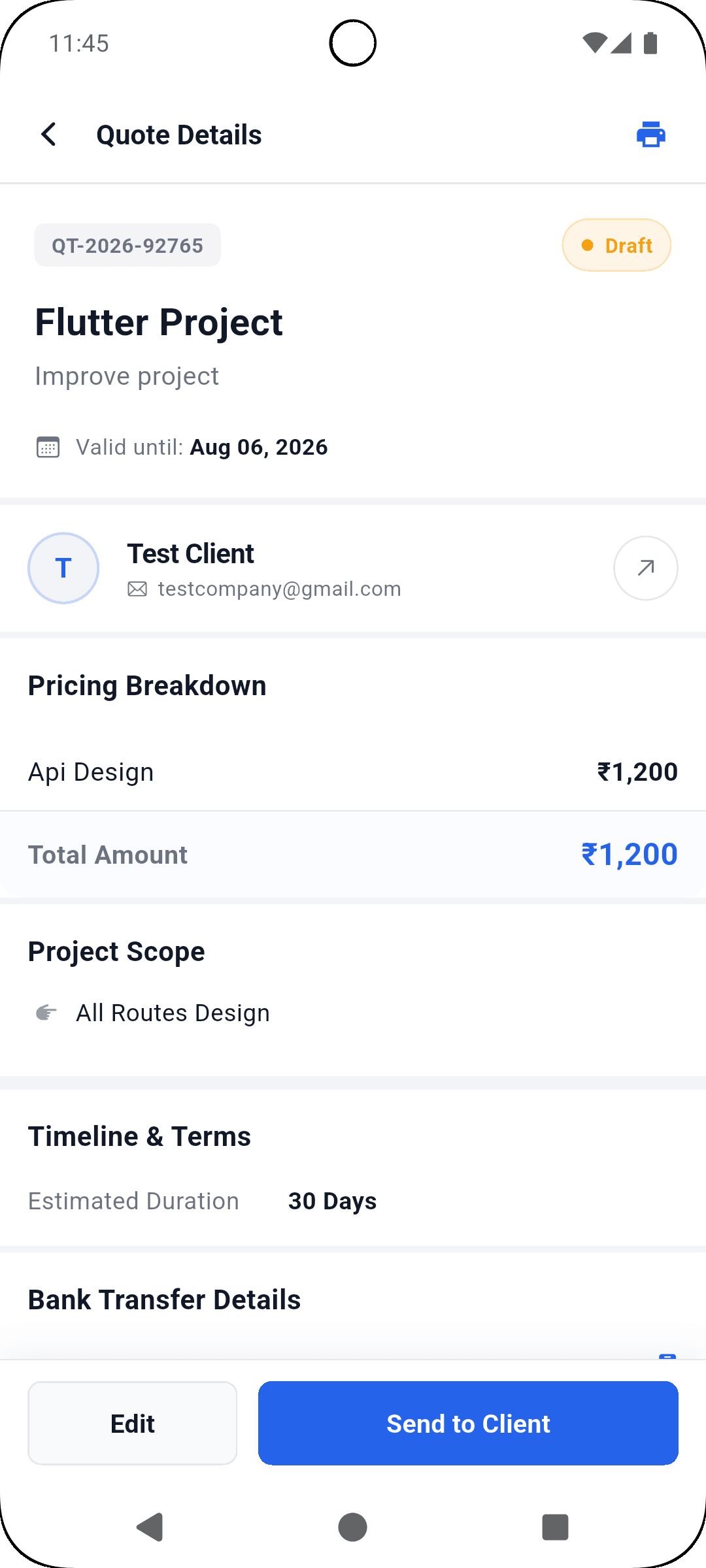Fast Bills & Estimates