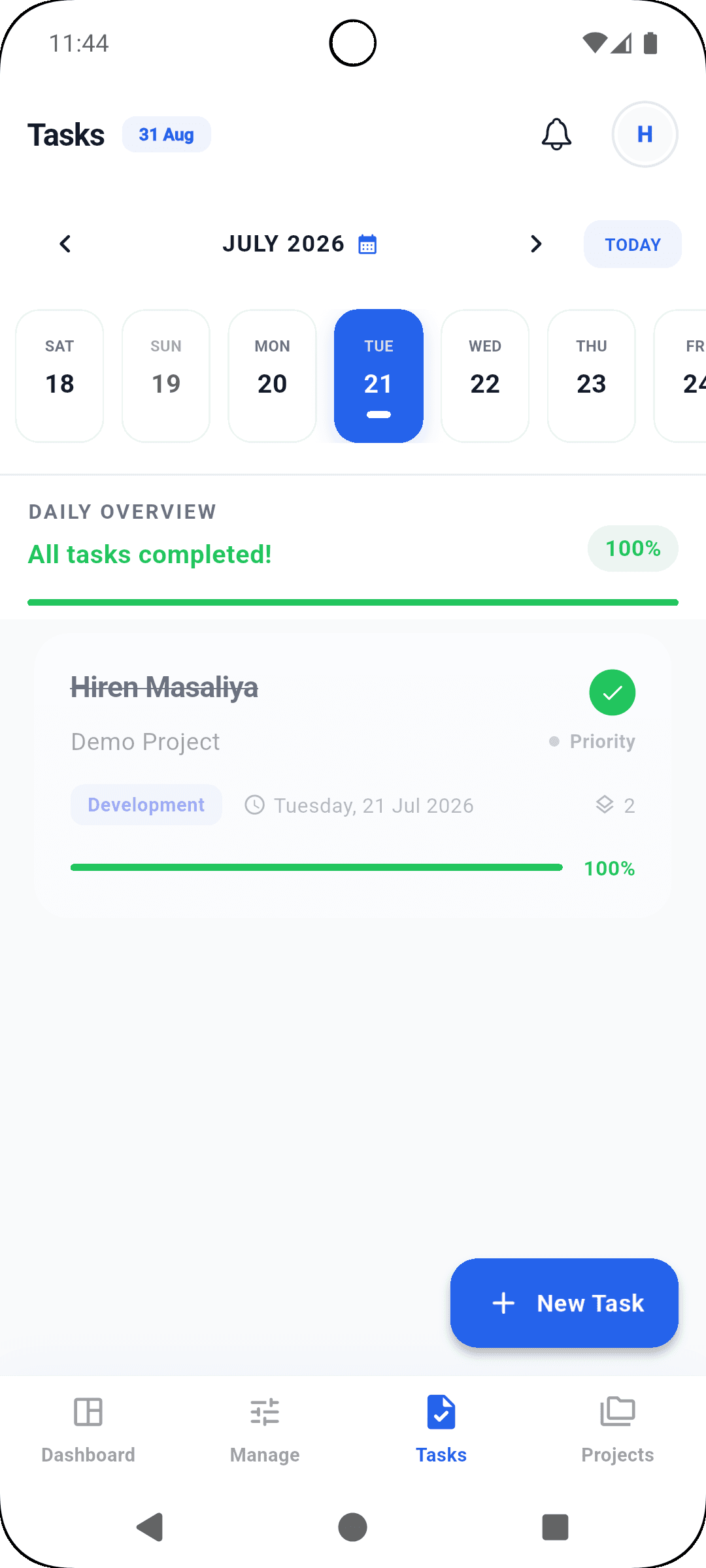 Daily Tasks & Notes